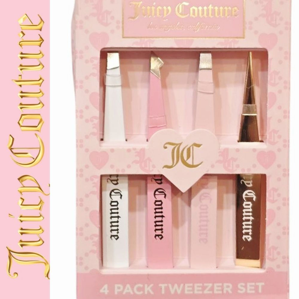Juicy Couture 4-PK‎ Logo Tweezer Set